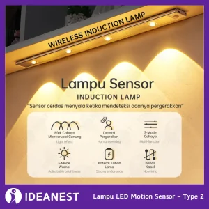 Lampu LED Sensor Gerak Tempel Dinding Lemari Cabinet Lamp Motion Light Type-2
