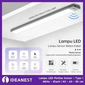 LED Light Magnet Lamp Motion Sensor Lampu Sensor Gerak Malam Belajar Lemari Dinding Stick Type-3